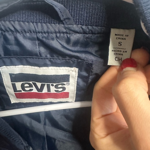 Levi's Navy Quilted Bomber Jacket - Picture 4 of 7